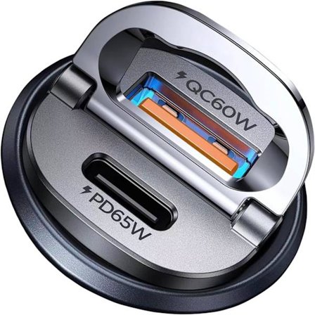 2025 Senaste Modell 【Uppgraderad】 125W USB C Billaddare Supersnabb Laddning för iPhone 16, [PD65W & QC60W] [Helt i Metall] MRGLAS Cigarett