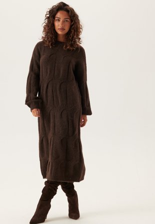 Pieces-Pcjenna Ls Cable Knit Midi Dre-XS