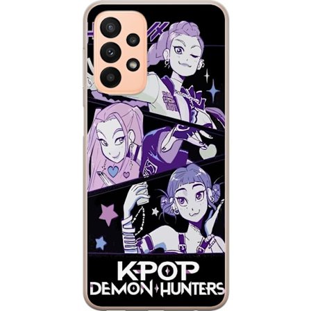 Kompatibel Mobilcover til Samsung Galaxy A23 Kpop Demon Hunters Huntrix Trio Piger Lilla stjerner Retro Idol Kunst