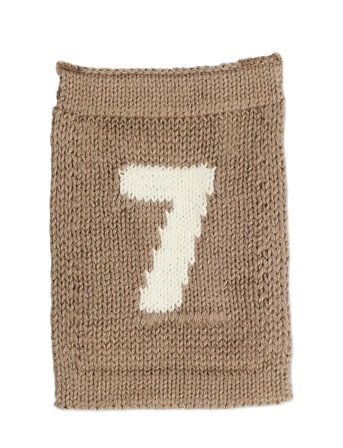 Smallstuff Knitted Flag, 7, Nature - Beige - ONE SIZE