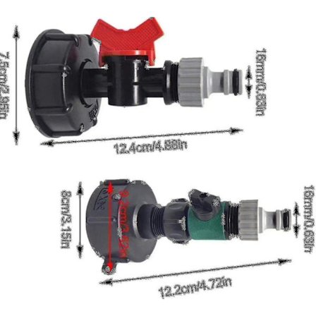 (Endast Kran) S60x6 IBC Vattentankkran Tonhink Switcher Koppling Trädgårdsslang Koppling (Endast Kran -ys -GSL DB