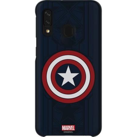 haainc Galaxy Friends GP-FGA405HIB Marvel's Captain America Smart Cover Case för Galaxy A40 - GP-FGA405HIBLW