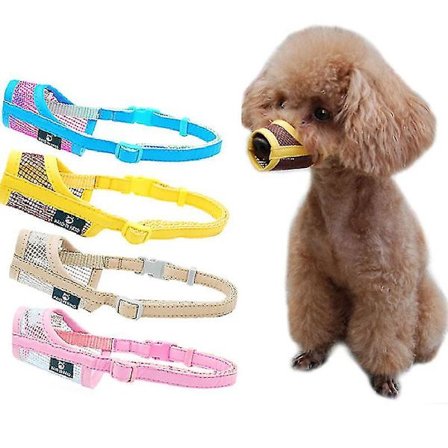 Kæledyrshundes næseparti Nyttigt hunde-antibid-mundkurv til små mellemstore hunde Holdbarhed Mesh bærbart multifunktionshundemundstykke Jd4