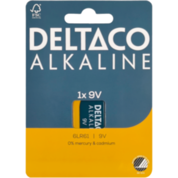 Batteri Alkaline 9V/6LR61 1-p