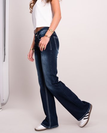 RYVLS Everyday L/W Flare Jeans Blauw Jeans Meisjes - Kids Brand Store