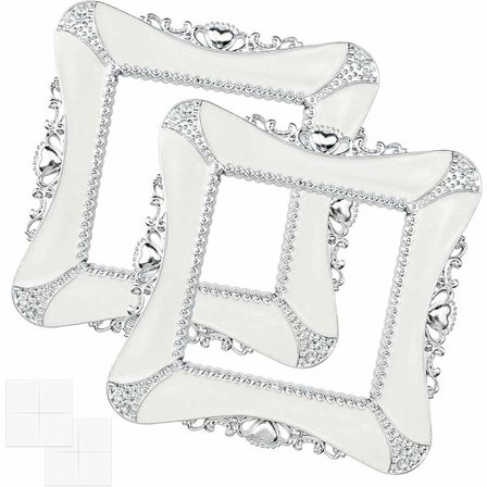 2 stk. afbryderklistermærker Kvadratiske klistermærker Afbryderklistermærker Dekoration til stikkontakt Afbryder vægklistermærke (hjerteformet)