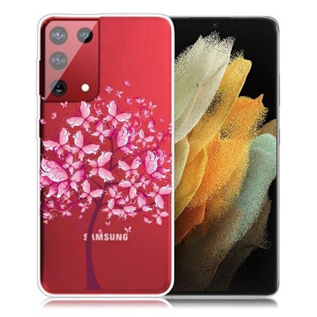 Deco Samsung Galaxy S21 Ultra etui - sommerfugl træ