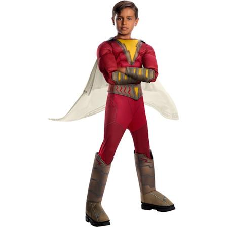 Shazam Barn/Barn Deluxe Kostym L Röd/Vit/Gul Red/White/Yellow L