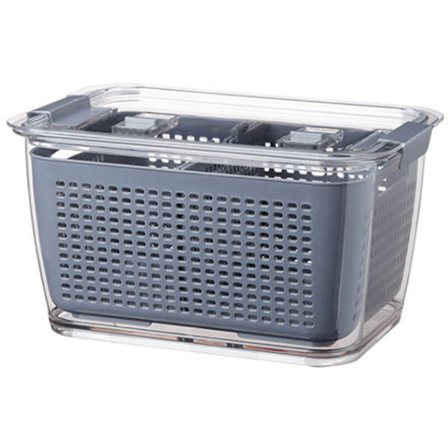 Keittiön muovinen säilytyslaatikko Hedelmien säilytyslaatikko Jääkaapin seula Säilytyskori Keittiötyökalu, L