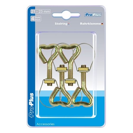 Rørklemme 21-23mm 4 stk i blister