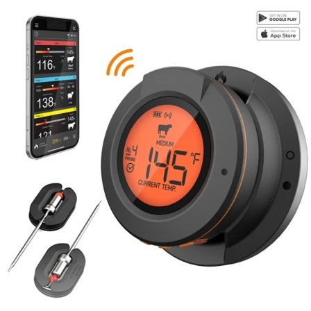 Mad Madlavning Bluetooth Trådløs BBQ Fjernbetjening Termometer Sonder Smart Digital Bluetooth Grill Termometer