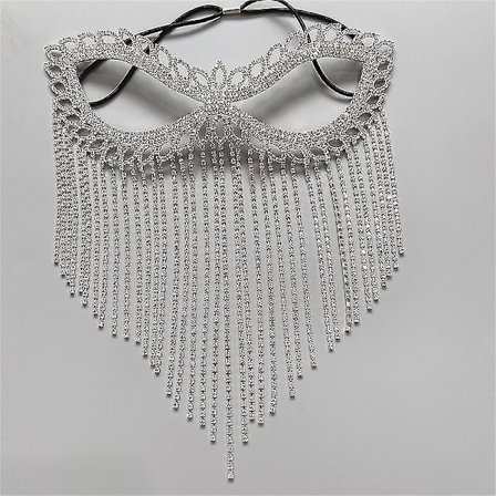 Lykkebringende krystall slør maske Rhinestone dusk katt øye maske mage dans maske