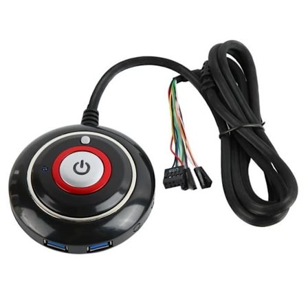 PC Strømknapp - SURENHAP - Lett ABS-bryter - Enkel installasjon - Hvit - 1 stk