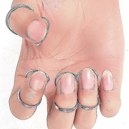 8-pack Gitarr Fingerplock Set - Rostfritt Stål
