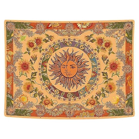 Bakgrundsduk väggduk Europeisk och amerikansk UV-måne dekorativ duk lysande hängande duk gobeläng, 150*200cm