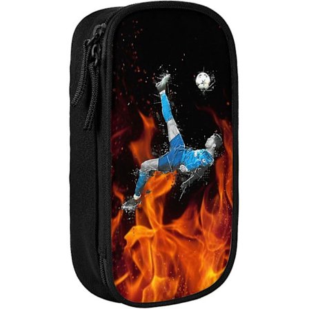 Ronaldo #7 Stor Blyants- og Penneetui til Kontor, College, Stor Opbevaring, Høj Kapacitet, Taske, Pung, Holder, Æske, Makeuptaske til Voksne BD-0005