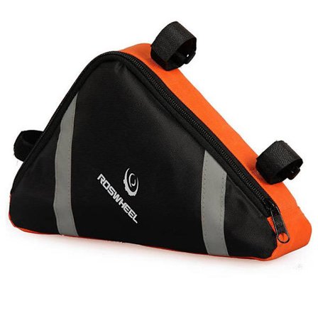 ROSWHEEL Kannettava Kolmion Muotoinen Py r n Etukehyksen Putki Pussi PVC Satulapussi Ty kalupussi (Oranssinv rinen)