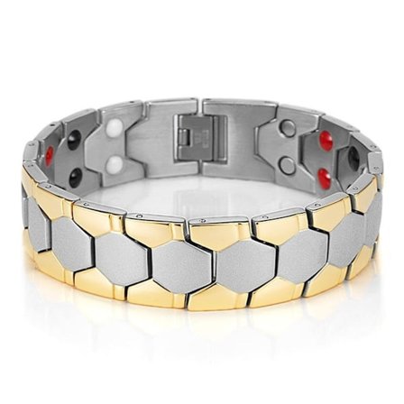 Mordely Magnetic Therapy Armband Avtagbar armring GULD&SILVER