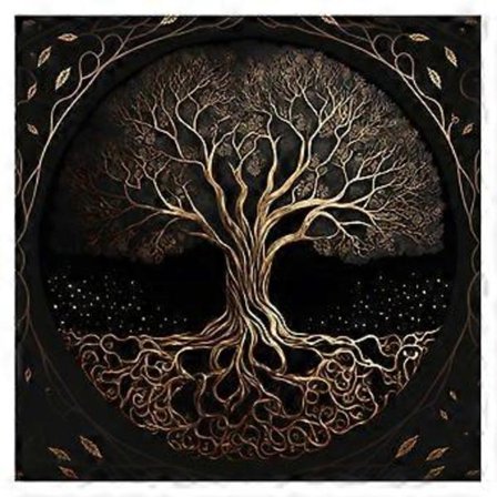 Altarduk Livets Träd Altartapet Bordsduk Tarotmatta Tarotkortduk Häxduksduk Linne Bordsöverdrag 50x50cm