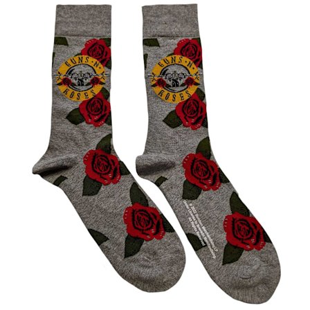 Guns N Roses Unisex Vuxen Bullet Roses Strumpor 7 UK-11 UK Grå/Röd/Grön