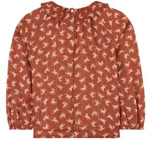 Molo Mini Horse Woven Rayanne Blouse 98/104 cm - Tops - 98/104 cm - Red