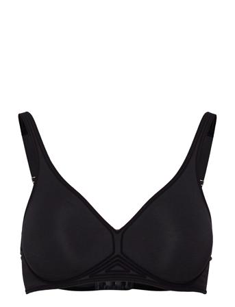 Cotton Contour 3W Skin Bra Lingerie Bras & Tops Soft Bras Tank Top Bras Svart Wolford