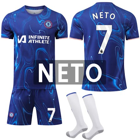 24-25 Chelsea F.C. Trøje NR. 7 NETO Trøjer Børn Voksen Fodboldudstyr med Sokker