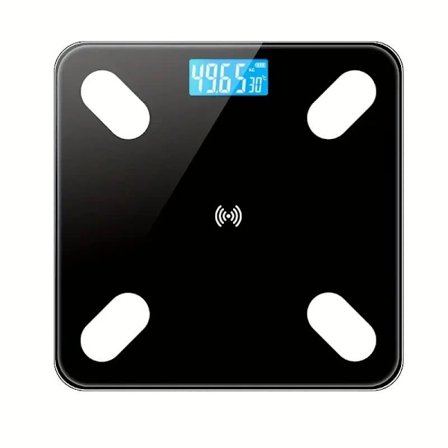 Elektronisk personvåg - Multifunktionell med temperaturmätare - Max 180 kg - Uppladdningsbar - 4 högprecisionssensorer