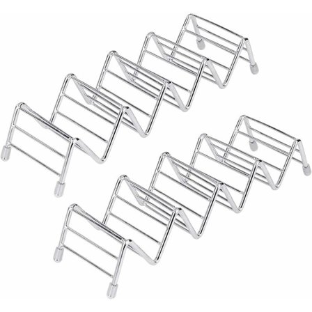 2 stk. rustfrit stål bølget madlavningsredskaber til hårde eller bløde skal hotdog tacos -