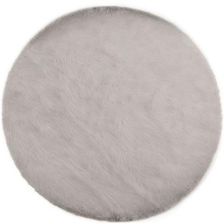 Shaggy Round Rug Gray