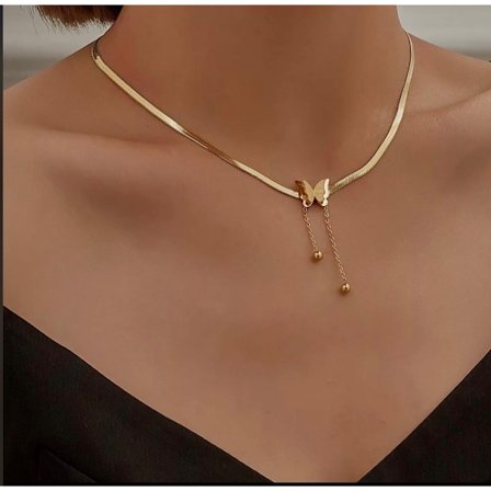 Halsband - Guld - Butterfly - FJÄRIL