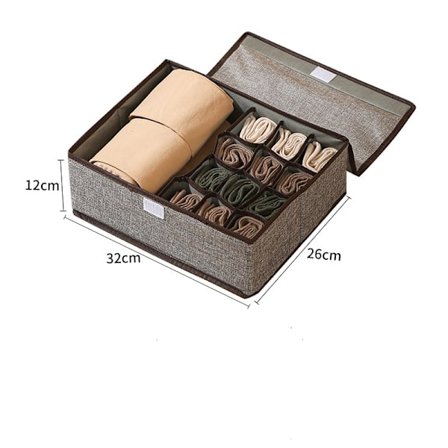 3-i-1 Underklädesorganisatorlåda - Vikbara lådavdelare