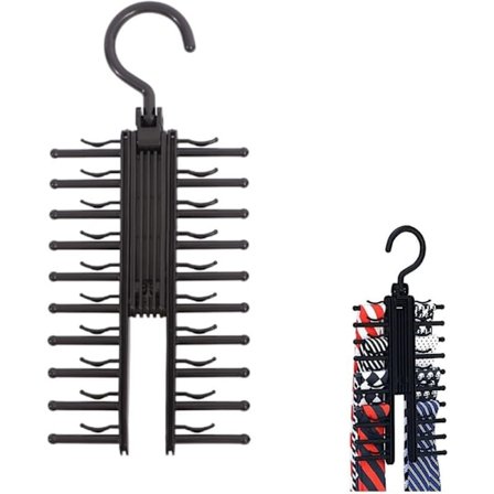 Slipsenål, slipsebøjler, justerbar slipsedør, slipsedør justerbar i x, slipsedør med skridsikre tænger, til slips, bælter, tørklæder, tilbehør og mo