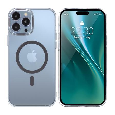 iPhone 15 Pro Stöttålig Mobilskal med Magsafe - Grå Grey