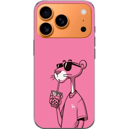 Kompatibel Mobilcover til Apple iPhone 17 Pro Pink Panther Drink