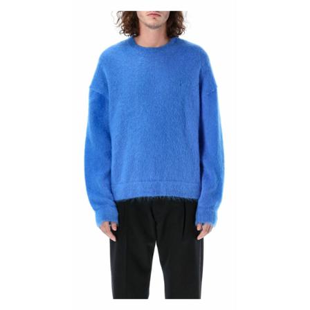 Off White, Round-neck Knitwear Blauw, Heren, Maat:XL