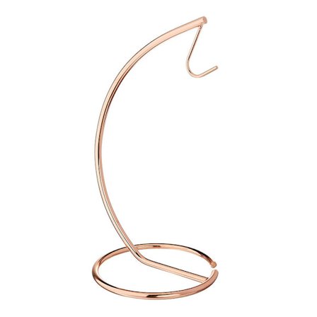 Bananhenger i metall, moderne bananholder, oppbevaringsstativ med base i metall, kroker for druer, fruktholder, holder bananer friske for hjemmet