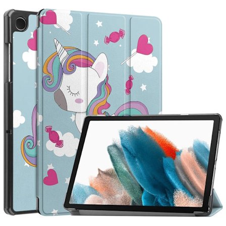 Tri-fold Stativveske for Samsung Galaxy Tab A9+ 11" - Unicorn