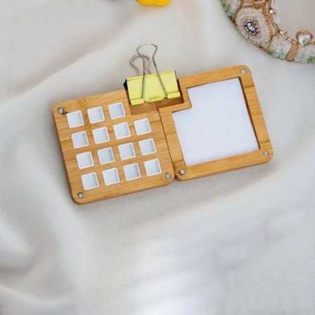 Färg Mixing Box Svart Valnöt Tom Box Palett FÄRG 1 MED