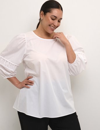 Kaffe Curve Kcelina Blouse - White - 54