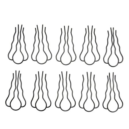 10 stk. Vintage Franske U-formede Hårnåle Metal Sorte Hårnåle til Hårstyling