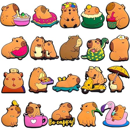 Crocs Skodekorasjoner, 20 stk Søte Dyre Skodekorasjonsnåler, PVC Crocs Tilbehør, Treskotilbehør for Barn Tenåringer Kvinner Jenter