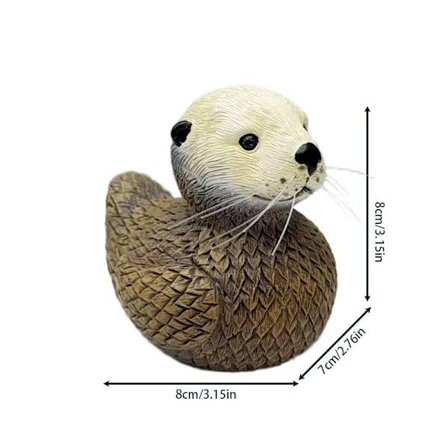 Lekfull Grönsaksanka Resin Figurin – Kreativ Konst Hantverk Dekorativ Prydnad, Hemmabruk Edition**Seal Duck B