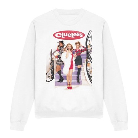 Clueless Unisex Vuxen Poster Sweatshirt XL Vit