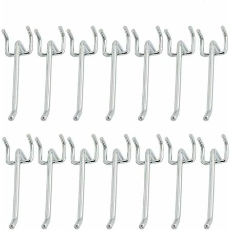 Pladekroge, 48 perforerede metal kroge, perforerede pladekroge, perforerede kroge til detailudstillinger, ophængning af produkter, værktøjssortimenter