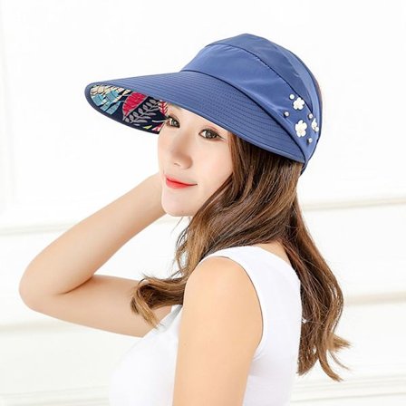 Sommerhatter For Dame Sammenleggbar Solhatt Perleblomstvisir