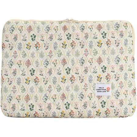 Polstret laptop-sleeve, laptop-sleeve med blomsterdesign, polstret laptop-veske, passer 14" laptoper