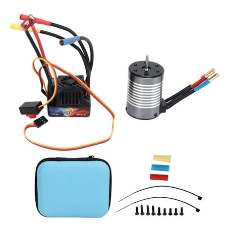 Borstlös motor 3500KV Vattentät Snabb värmeavledning Överhettningsskydd RC-motor med 80A ESC för 1/8 1/10 RC