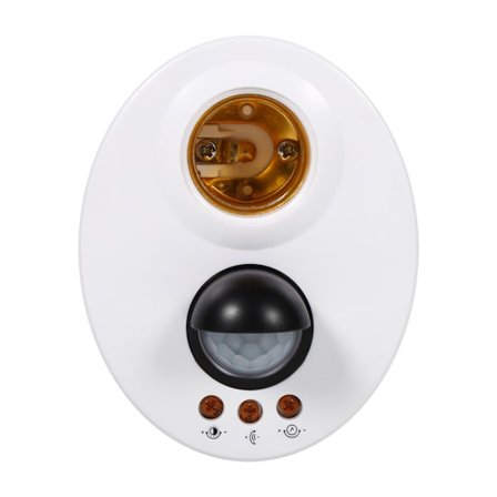 E27 110-250V Människokroppsinduktion Automatisk IR Infraröd sensor Ljussockel Bas Lamphållare