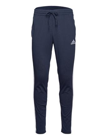 Essentials Single Jersey Tapered Open Hem 3-Stripes Joggers Blue Adidas Performance
